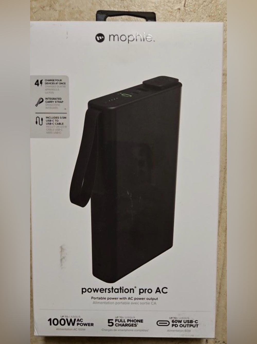 Mophie Power-Station Pro AC Portable Charger - Black